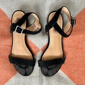 Steve Madden Black Suede Sandals
